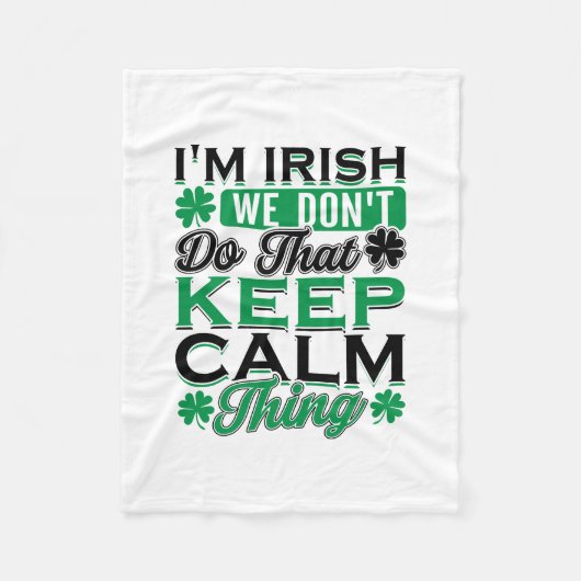 Couverture Polaire Je Suis Irlandais Nous Ne Faisons Pas Ça Pour Gard (Devant)