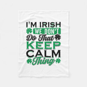 Couverture Polaire Je Suis Irlandais Nous Ne Faisons Pas Cette Chose 