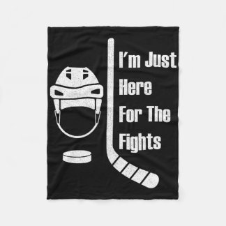 Couverture Polaire Je suis juste ici pour les combats Funny Hockey (3