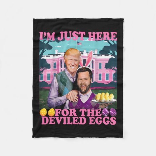 Couverture Polaire Je suis juste ici pour les oeufs dévilés drôle Tru (Devant)