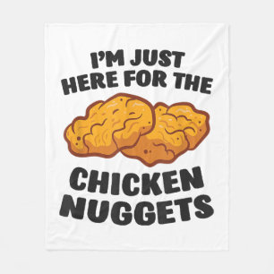 Couverture Polaire Je suis juste là pour les nuggets de poulet