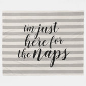 Couverture Polaire Je suis juste là pour les siestes (Devant (Horizontal))