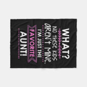 Couverture Polaire Je Suis Juste La Tante Préférée (Devant (Horizontal))