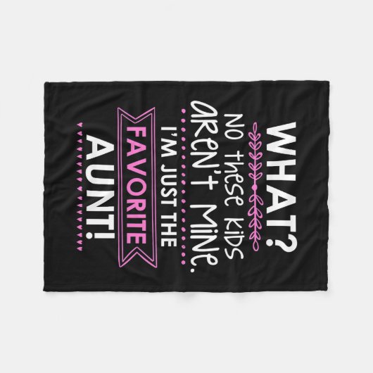 Couverture Polaire Je Suis Juste La Tante Préférée (Devant (Horizontal))