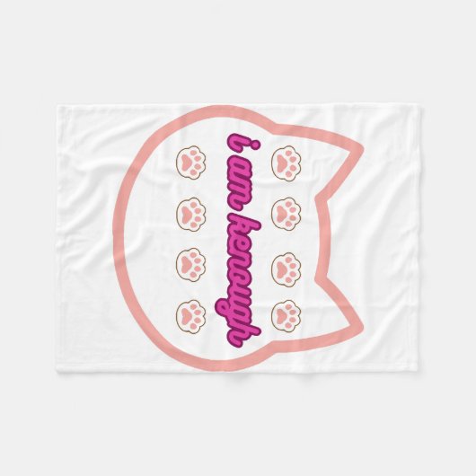 Couverture Polaire Je suis kassez t-shert cat (Devant (Horizontal))