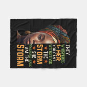 Couverture Polaire Je Suis La Tempête Qu'Elle A Frappée En Arrière Fe (Devant (Horizontal))