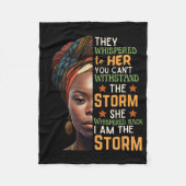 Couverture Polaire Je Suis La Tempête Qu'Elle A Frappée En Arrière Fe (Devant)