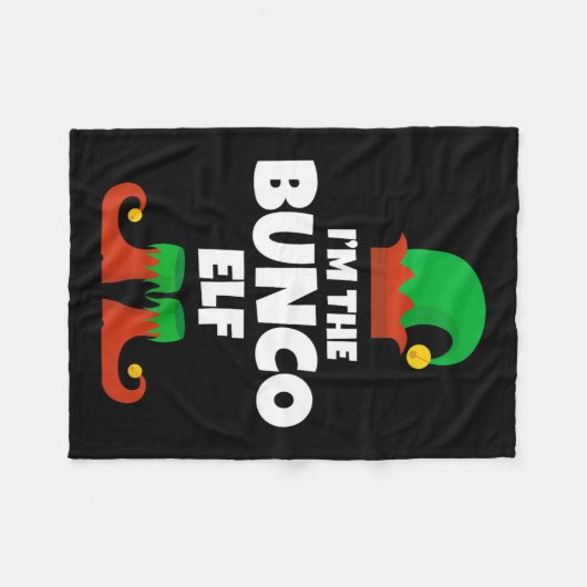 Couverture Polaire Je suis le Bunco Elf Famille Pyjama Noël Funny Bu (Devant (Horizontal))