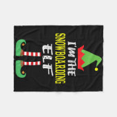 Couverture Polaire Je suis Le Snowboard Elf Matching Family Group Chr (Devant (Horizontal))