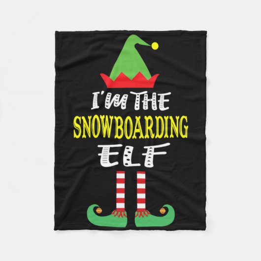 Couverture Polaire Je suis Le Snowboard Elf Matching Family Group Chr (Devant)