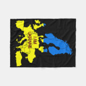 Couverture Polaire Je suis l'Ukraine (Devant (Horizontal))