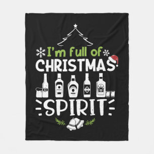 Couverture Polaire Je suis plein d'esprit de Noël - Boire de Noël