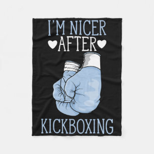 Couverture Polaire Je suis plus gentil après le kickboxing Drôle de k