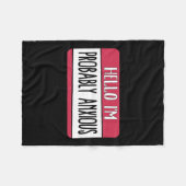 Couverture Polaire Je suis probablement une santé mentale anxieuse (Devant (Horizontal))