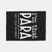 Couverture Polaire Je suis que Para ils t'ont parlé de Paraprofession (Devant (Horizontal))