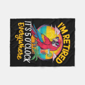 Couverture Polaire Je suis retraité Il est 5 heures partout (Devant (Horizontal))