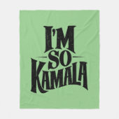 Couverture Polaire Je suis si Kamala Brat Green Meme (Devant)