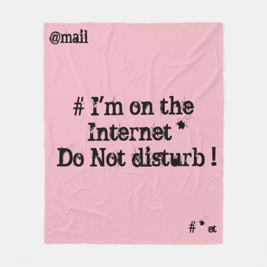 Couverture Polaire Je suis sur Internet. Ne pas déranger ! (Devant)