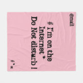 Couverture Polaire Je suis sur Internet. Ne pas déranger ! (Devant (Horizontal))