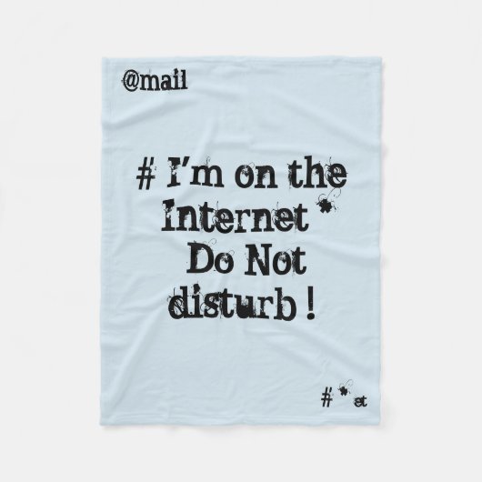 Couverture Polaire Je suis sur Internet. Ne pas déranger ! (Devant)