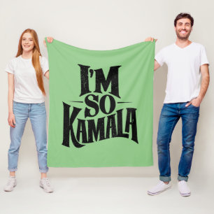 Couverture Polaire Je suis tellement Kamala Brat Green Meme