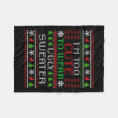 Couverture Polaire Je suis trop mignon pour porter Noël moche Sweater (Devant (Horizontal))