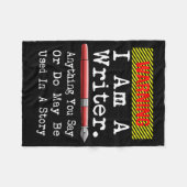 Couverture Polaire Je Suis Un Écrivain Drôle Écrivain (Devant (Horizontal))