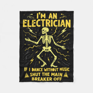 Couverture Polaire Je Suis Un Électricien Si Je Danse Sans Musique Fe