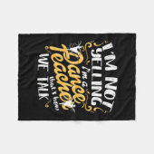 Couverture Polaire Je Suis Un Enseignant De Danse (Devant (Horizontal))