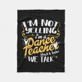 Couverture Polaire Je Suis Un Enseignant De Danse (Devant)