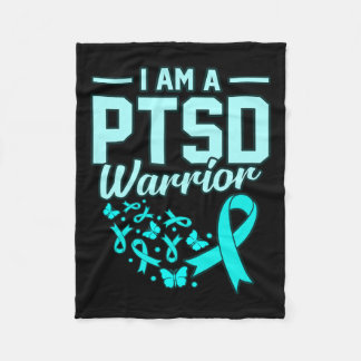 Couverture Polaire Je suis un guerrier PTSD Ruban de sensibilisation 