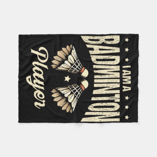 Couverture Polaire Je Suis Un Joueur De Badminton Racket Shutt 1 (Devant (Horizontal))