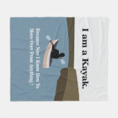 Couverture Polaire Je suis un Kayak Canoë Kayak (Devant (Horizontal))