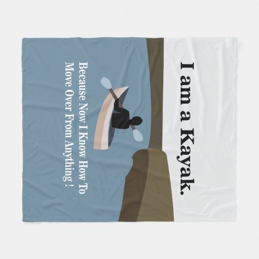 Couverture Polaire Je suis un Kayak Canoë Kayak (Devant (Horizontal))