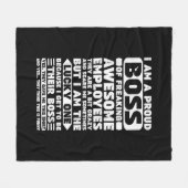 Couverture Polaire Je suis un patron fier de Freaking employés géniau (Devant (Horizontal))