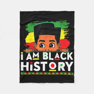 Couverture Polaire Je suis un t-shirt d'histoire noire pour les enfan