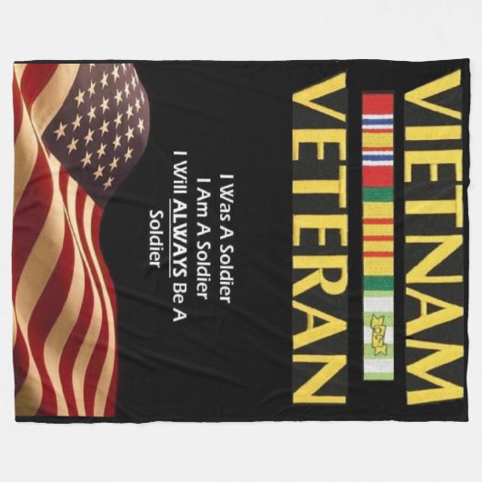 COUVERTURE POLAIRE JE SUIS UN VÉTÉRAN (Devant (Horizontal))