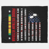 COUVERTURE POLAIRE JE SUIS UN VÉTÉRAN (Devant (Horizontal))