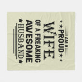 Couverture Polaire Je suis une fière épouse d'un incroyable mari. (Devant (Horizontal))