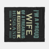 Couverture Polaire Je suis une fière épouse d'un incroyable mari. (Devant (Horizontal))