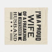 Couverture Polaire Je suis une fière épouse d'un incroyable mari. (Devant (Horizontal))