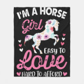 Couverture Polaire Je suis une fille de cheval facile à aimer diffici (Devant)