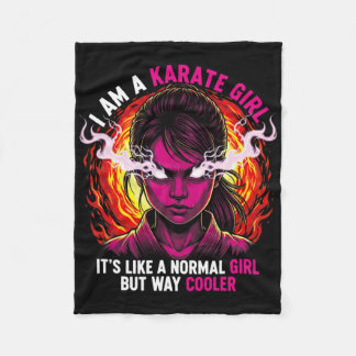 Couverture Polaire Je suis une fille de karaté Citation pour les fill