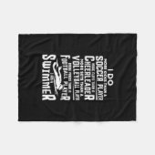 Couverture Polaire Je Suis Une Piscine Funny Swimmer Don (Devant (Horizontal))