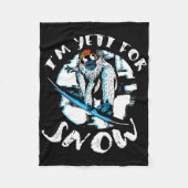 Couverture Polaire Je suis Yeti pour Snow Bigfoot Sasquatch Snowboard (Devant)