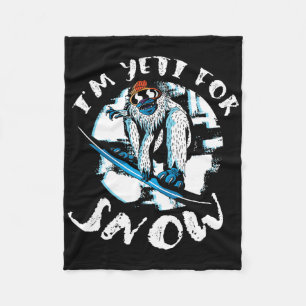 Couverture Polaire Je suis Yeti pour Snow Bigfoot Sasquatch Snowboard