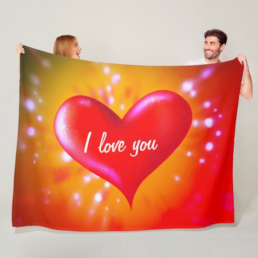 Couverture Polaire Je T'Aime (En situation)