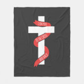 Couverture Polaire Je t'aime à la croix et au dos (Devant)