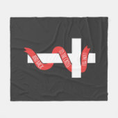 Couverture Polaire Je t'aime à la croix et au dos (Devant (Horizontal))