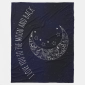 Couverture Polaire Je t'aime à la lune et au retour (Devant)